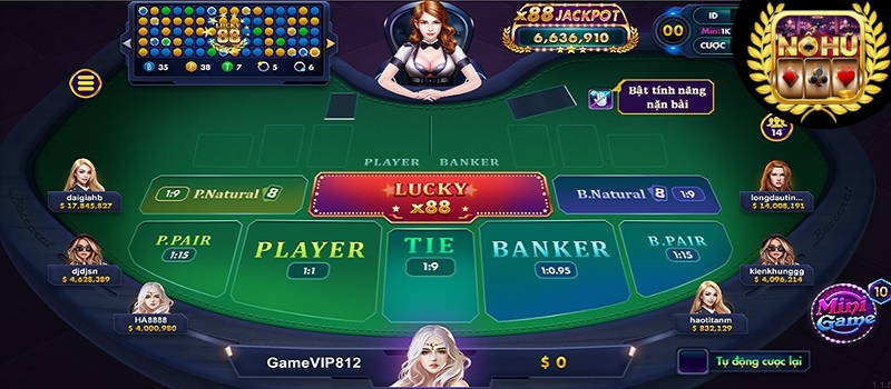 Thông tin cơ bản về tựa game Baccarat Lucky88 Rikvip