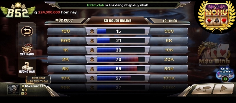 Thuật ngữ cần nắm rõ trong game Mậu Binh B52 Club